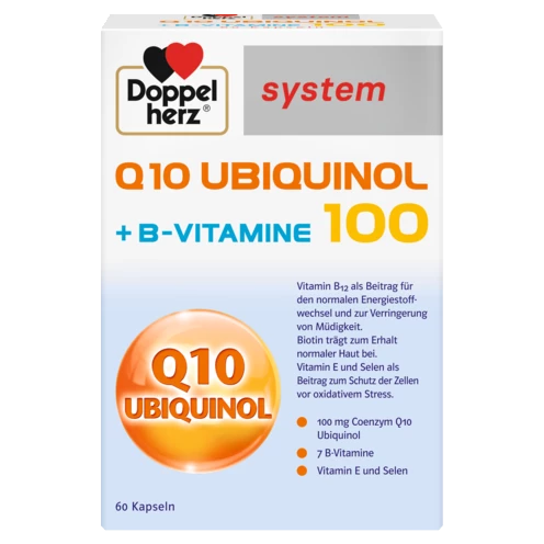 Abbildung der Produktverpackung Doppelherz system Q10 UBIQUINOL 100 Frontansicht